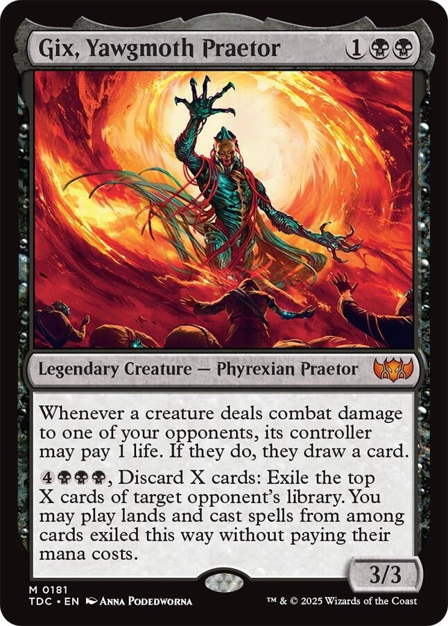 Image for Gix, Yawgmoth Praetor (181) [Commander: Tarkir: Dragonstorm] - Magic: The Gathering