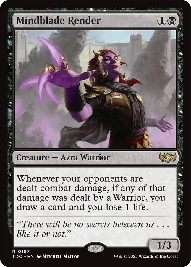 Image for Mindblade Render (187) [Commander: Tarkir: Dragonstorm] - Magic: The Gathering
