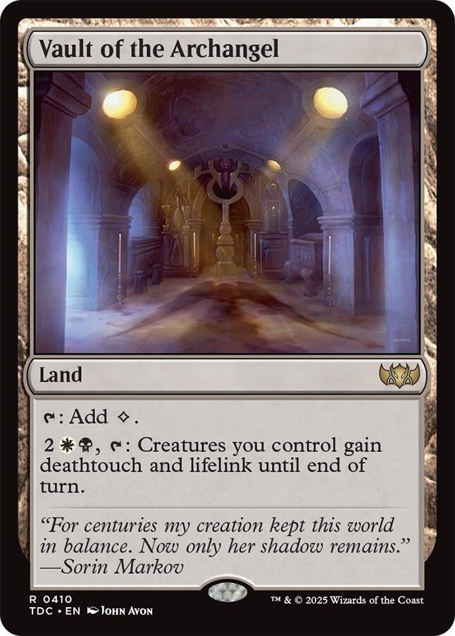 Image for Vault of the Archangel (410) [Commander: Tarkir: Dragonstorm] - Magic: The Gathering