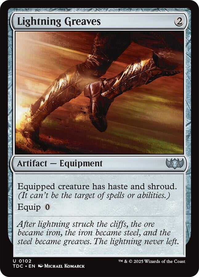 Image for Lightning Greaves (102) [Commander: Tarkir: Dragonstorm] - Magic: The Gathering