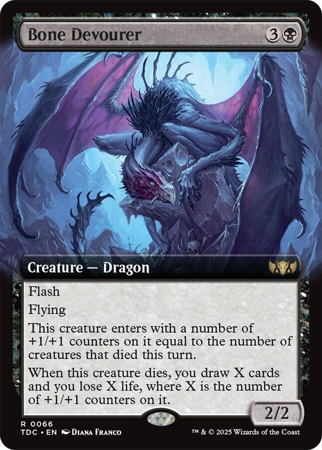 Image for Bone Devourer (Extended Art) (66) [Commander: Tarkir: Dragonstorm] - Magic: The Gathering