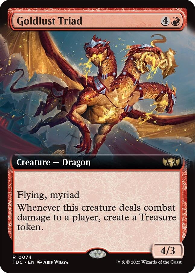 Image for Goldlust Triad (Extended Art) (74) [Commander: Tarkir: Dragonstorm] - Magic: The Gathering