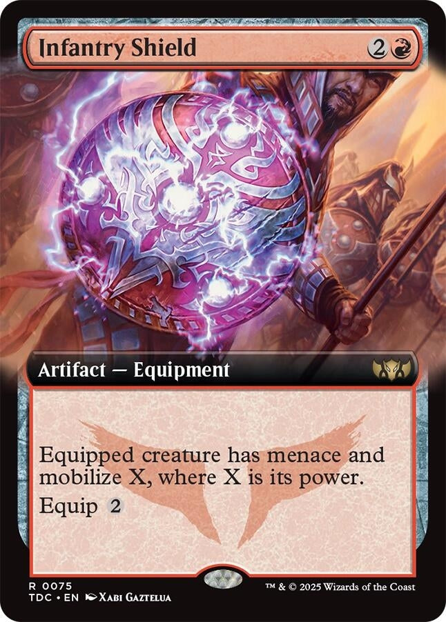 Image for Infantry Shield (Extended Art) (75) [Commander: Tarkir: Dragonstorm] - Magic: The Gathering