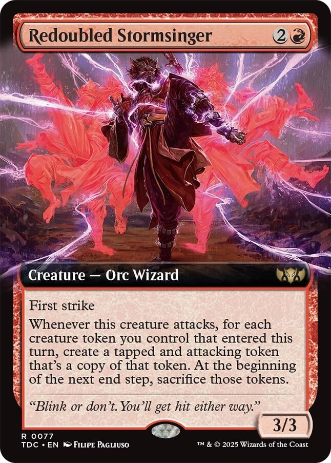 Image for Redoubled Stormsinger (Extended Art) (77) [Commander: Tarkir: Dragonstorm] - Magic: The Gathering