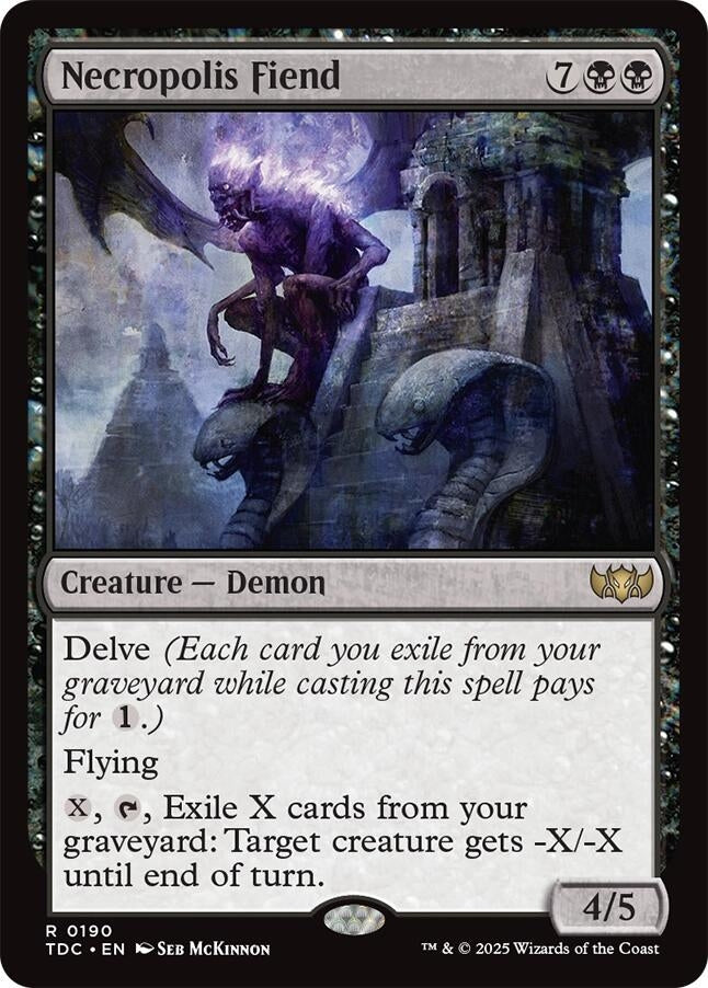 Image for Necropolis Fiend (190) [Commander: Tarkir: Dragonstorm] - Magic: The Gathering