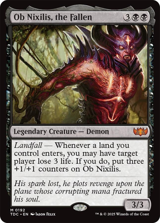 Image for Ob Nixilis, the Fallen (192) [Commander: Tarkir: Dragonstorm] - Magic: The Gathering