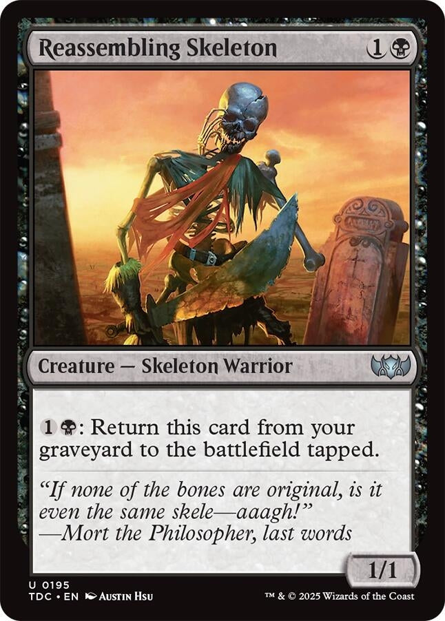 Image for Reassembling Skeleton (195) [Commander: Tarkir: Dragonstorm] - Magic: The Gathering