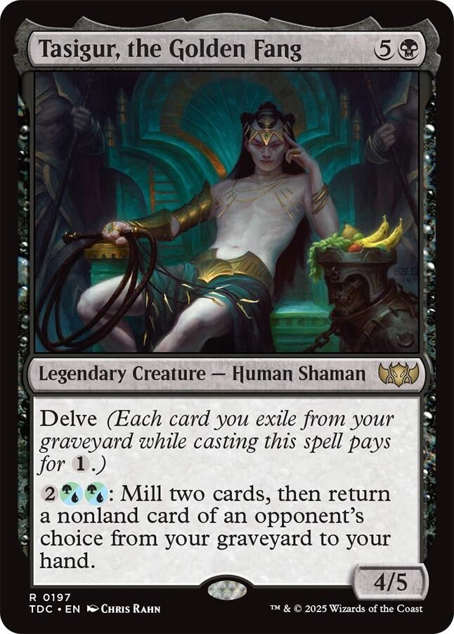 Image for Tasigur, the Golden Fang (197) [Commander: Tarkir: Dragonstorm] - Magic: The Gathering