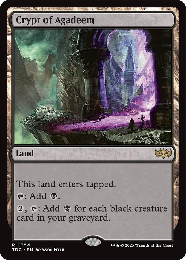 Image for Crypt of Agadeem (354) [Commander: Tarkir: Dragonstorm] - Magic: The Gathering