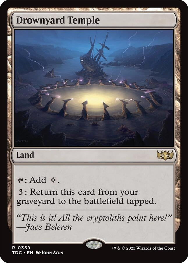 Image for Drownyard Temple (359) [Commander: Tarkir: Dragonstorm] - Magic: The Gathering