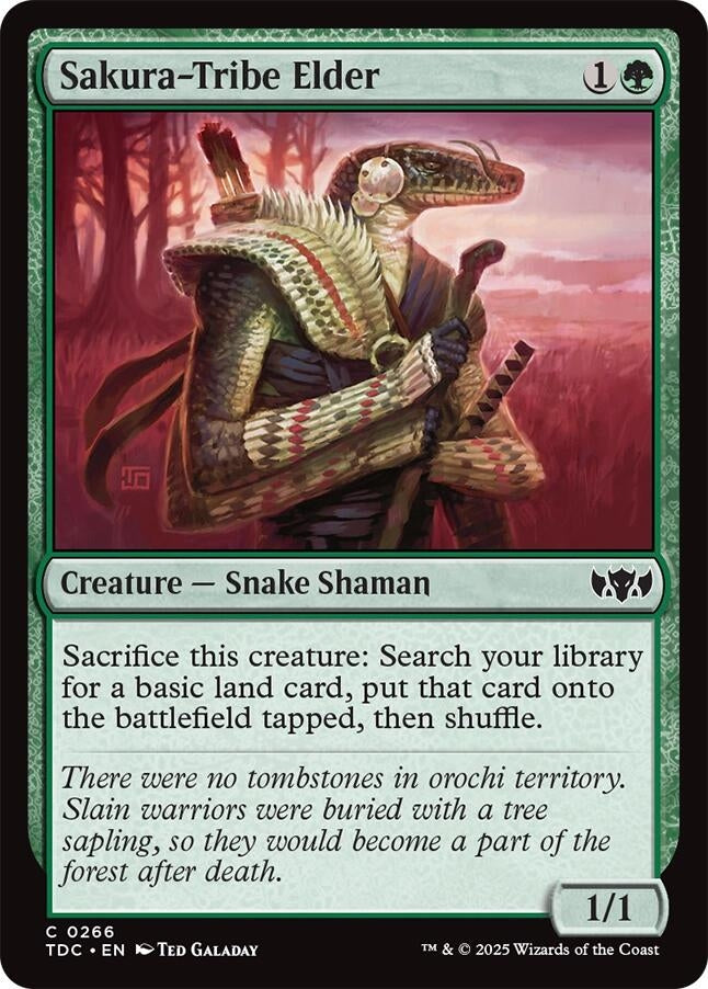 Image for Sakura-Tribe Elder (266) [Commander: Tarkir: Dragonstorm] - Magic: The Gathering