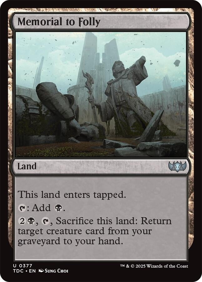 Image for Memorial to Folly (377) [Commander: Tarkir: Dragonstorm] - Magic: The Gathering