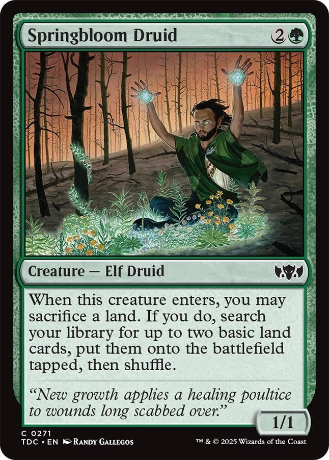 Image for Springbloom Druid (271) [Commander: Tarkir: Dragonstorm] - Magic: The Gathering