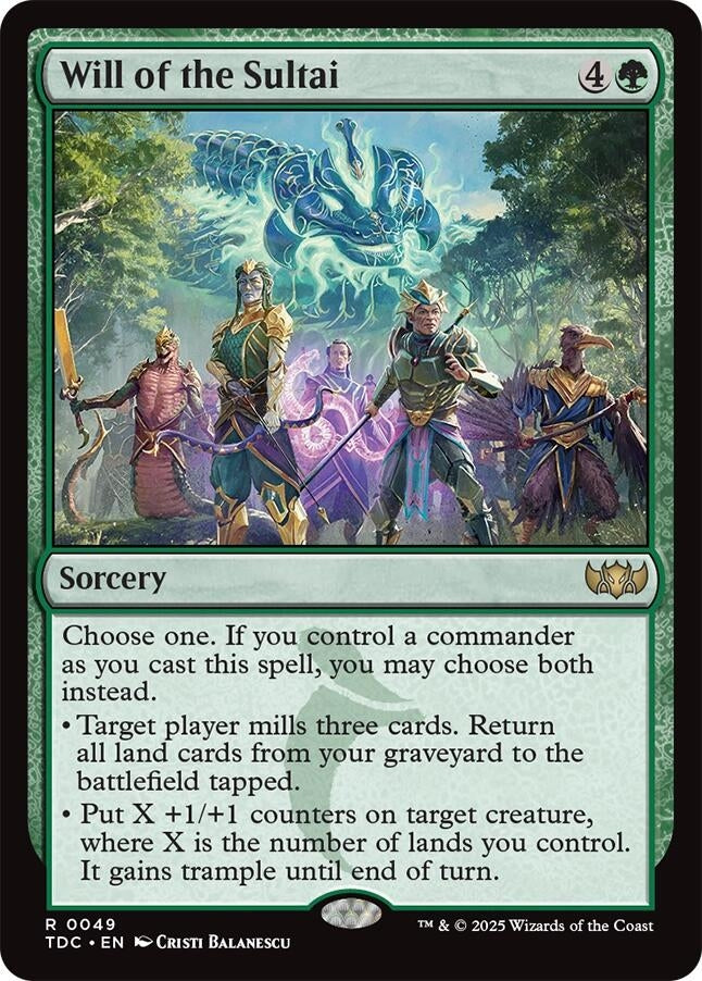 Image for Will of the Sultai (49) [Commander: Tarkir: Dragonstorm] - Magic: The Gathering
