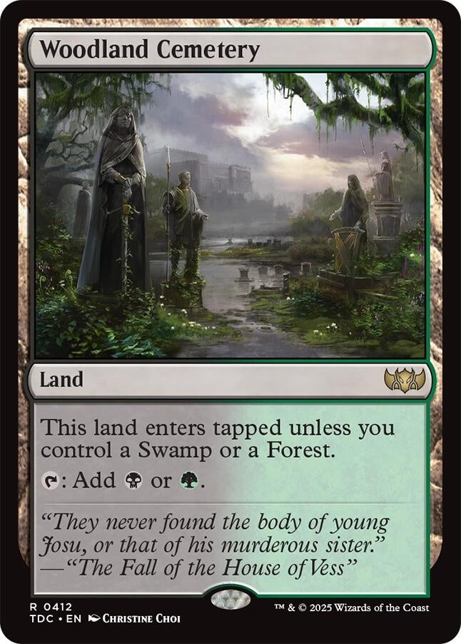 Image for Woodland Cemetery (412) [Commander: Tarkir: Dragonstorm] - Magic: The Gathering