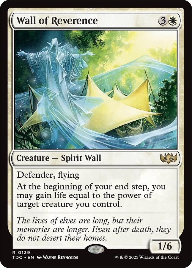 Image for Wall of Reverence (139) - Magic: The Gathering