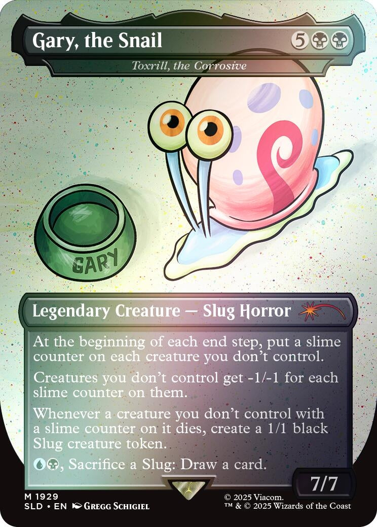 Image for Gary, the Snail - Toxrill, the Corrosive (Rainbow Foil) (1929) - Magic: The Gathering