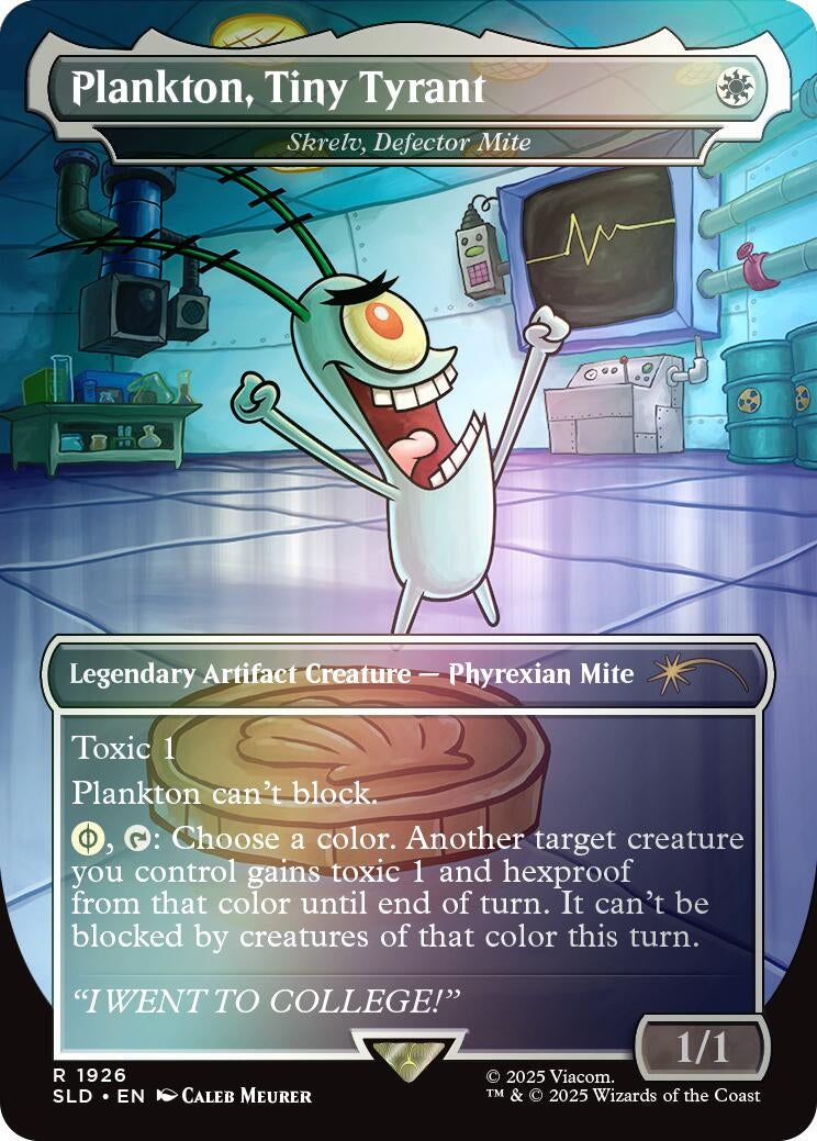 Image for Plankton, Tiny Tyrant - Skrelv, Defector Mite (Rainbow Foil) (1926) - Magic: The Gathering