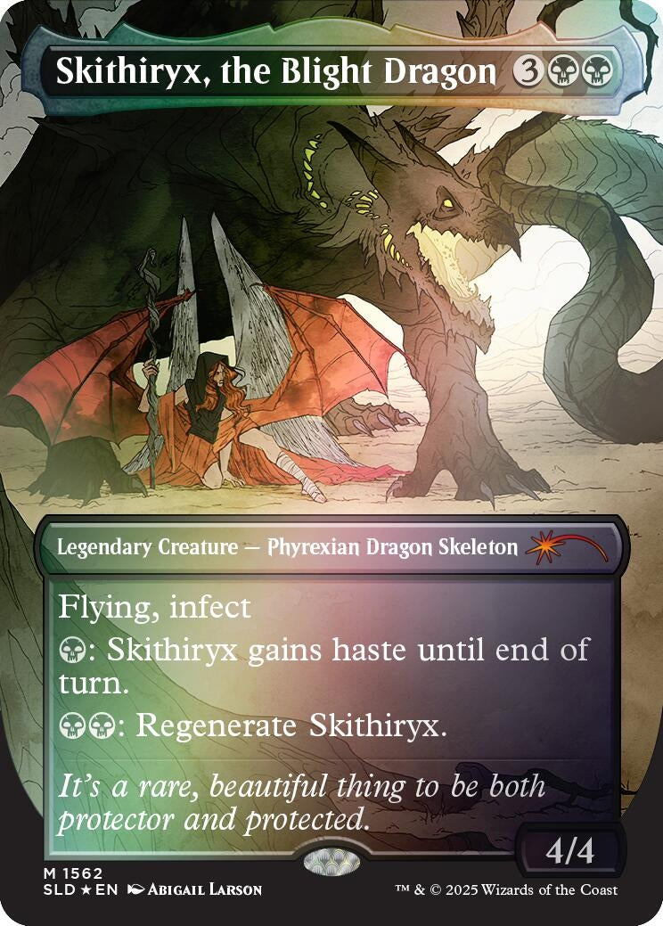 Image for Skithiryx, the Blight Dragon (Rainbow Foil) (1562) - Magic: The Gathering
