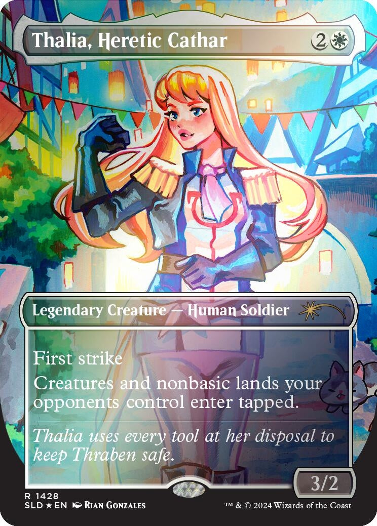 Image for Thalia, Heretic Cathar (Rainbow Foil) (1428) - Magic: The Gathering