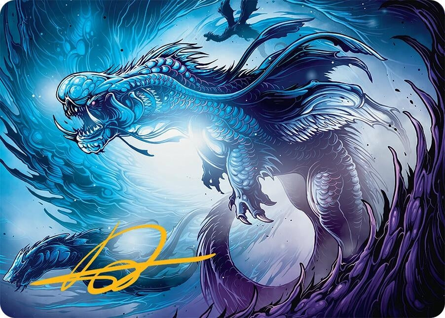 Image for Roiling Dragonstorm Art Card (33/54) (Gold-Stamped Signature) (33) - Magic: The Gathering