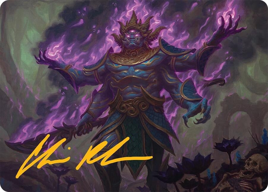 Image for Rot-Curse Rakshasa Art Card (13/54) (Gold-Stamped Signature) (13) - Magic: The Gathering