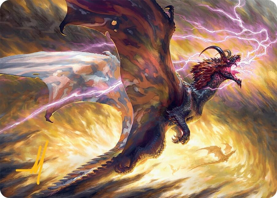 Image for Stormscale Scion Art Card (17/54) (Gold-Stamped Signature) (17) - Magic: The Gathering