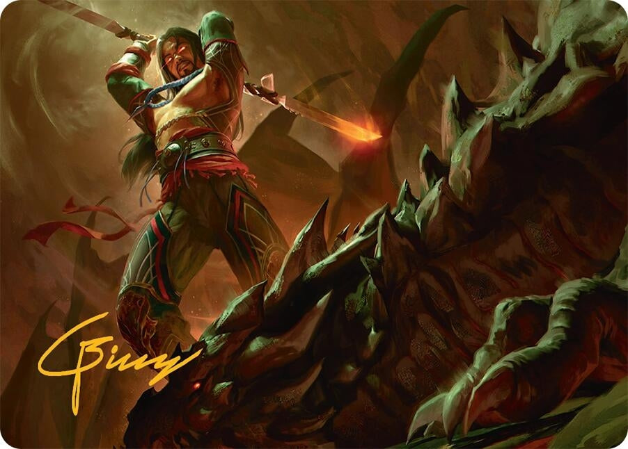 Image for Sarkhan's Resolve Art Card (18/54) (Gold-Stamped Signature) (18) - Magic: The Gathering