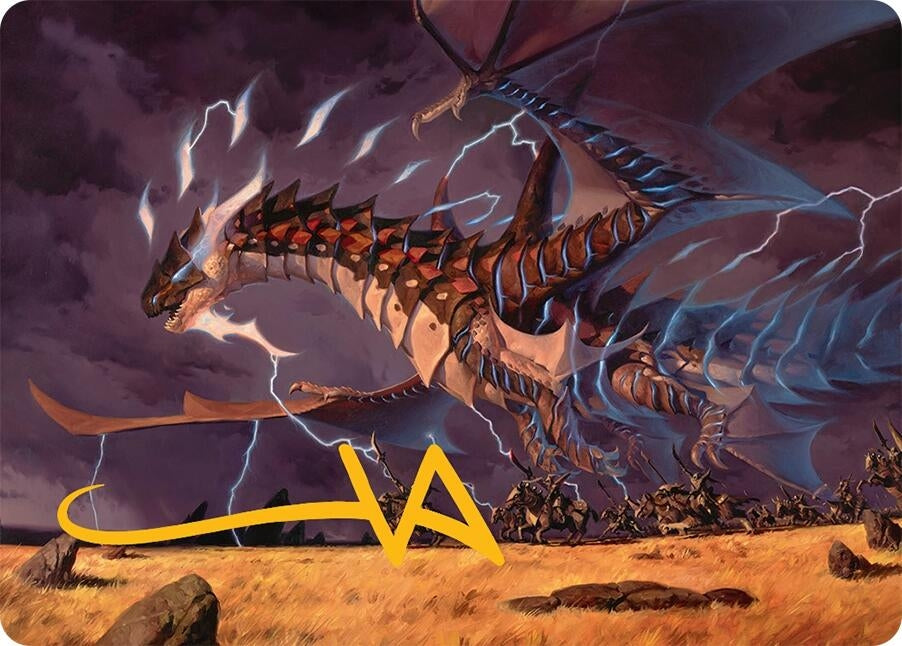 Image for Neriv, Heart of the Storm Art Card (25/54) (Gold-Stamped Signature) (25) - Magic: The Gathering