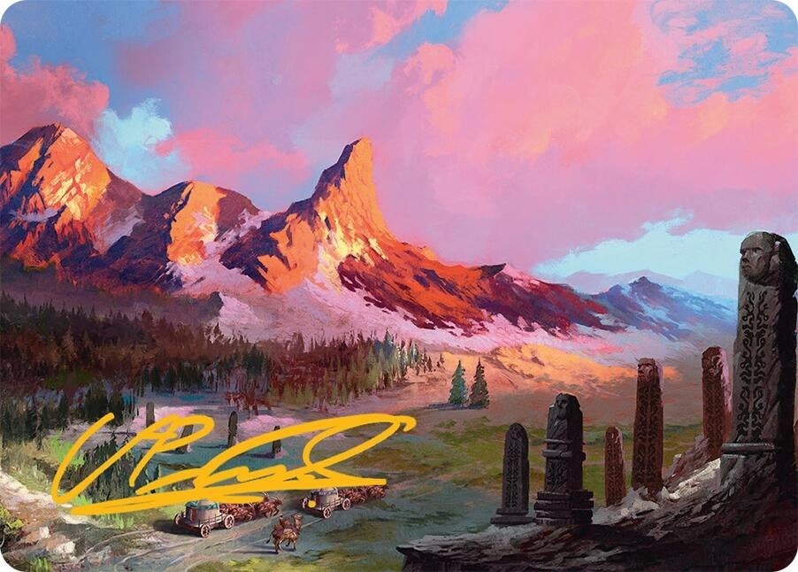 Image for Rugged Highlands Art Card (29/54) (Gold-Stamped Signature) (29) - Magic: The Gathering