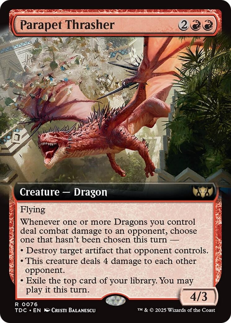 Image for Parapet Thrasher (Extended Art) (76) - Magic: The Gathering