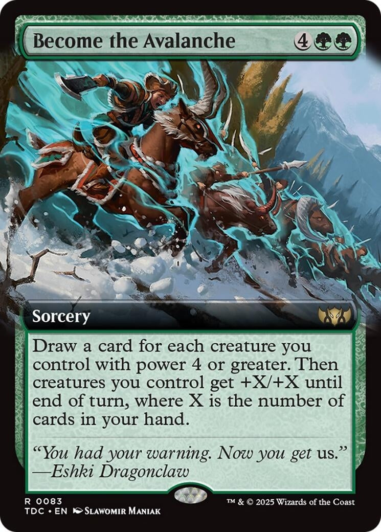Image for Become the Avalanche (Extended Art) (83) - Magic: The Gathering