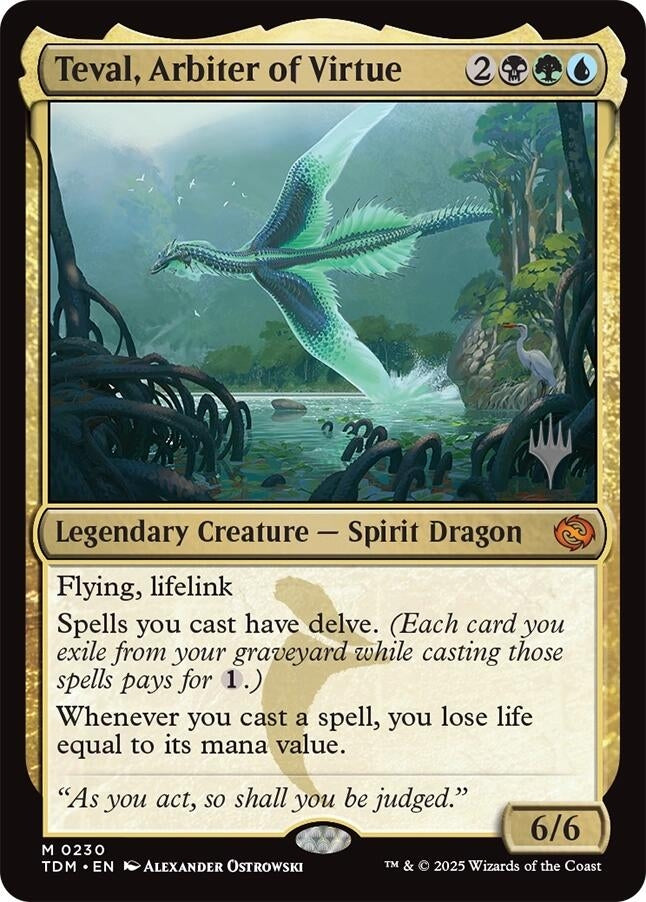 Image for Teval, Arbiter of Virtue (230) (Promo Pack: Tarkir: Dragonstorm) - Magic: The Gathering