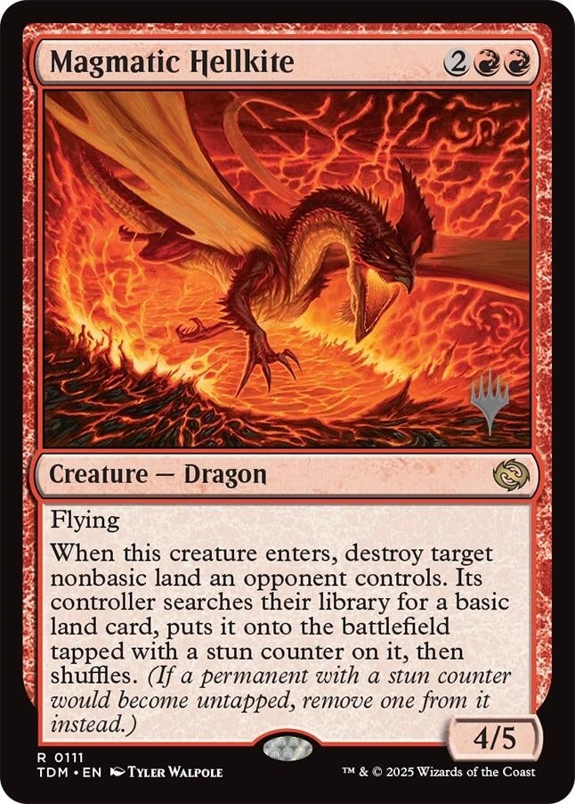 Image for Magmatic Hellkite (111) (Promo Pack: Tarkir: Dragonstorm) - Magic: The Gathering