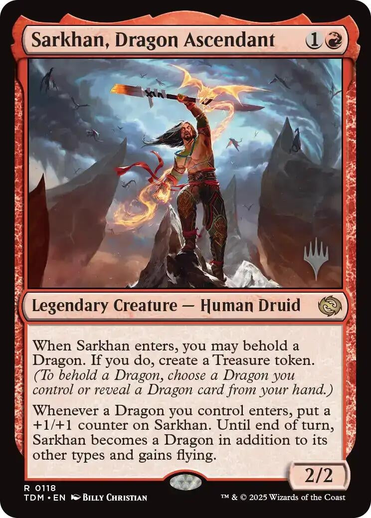 Image for Sarkhan, Dragon Ascendant (118) (Promo Pack: Tarkir: Dragonstorm) - Magic: The Gathering