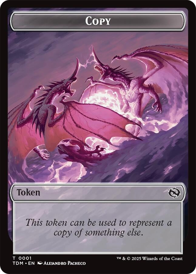 Image for Copy // Dragon (0014) Double-Sided Token (1 // 14) - Magic: The Gathering
