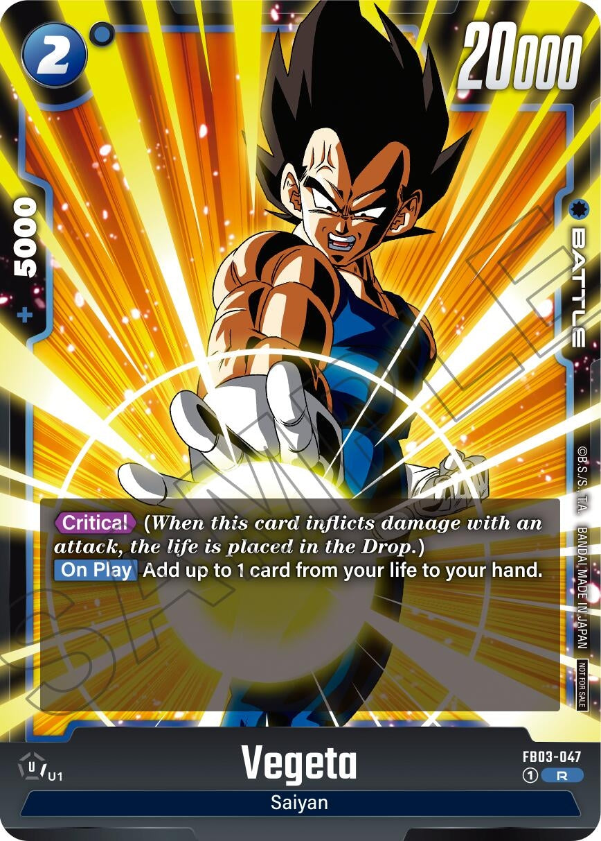Image for Vegeta (Limited Pack 01) (FB03-047) [Tournament and Championship Promos] - Dragon Ball Super: Fusion World