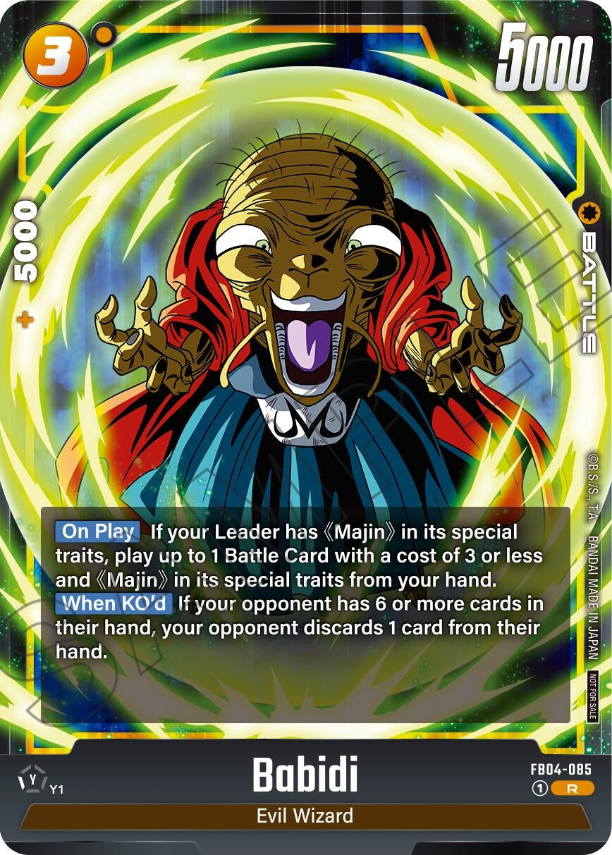 Image for Babidi (Limited Pack 01) (FB04-085) [Tournament and Championship Promos] - Dragon Ball Super: Fusion World