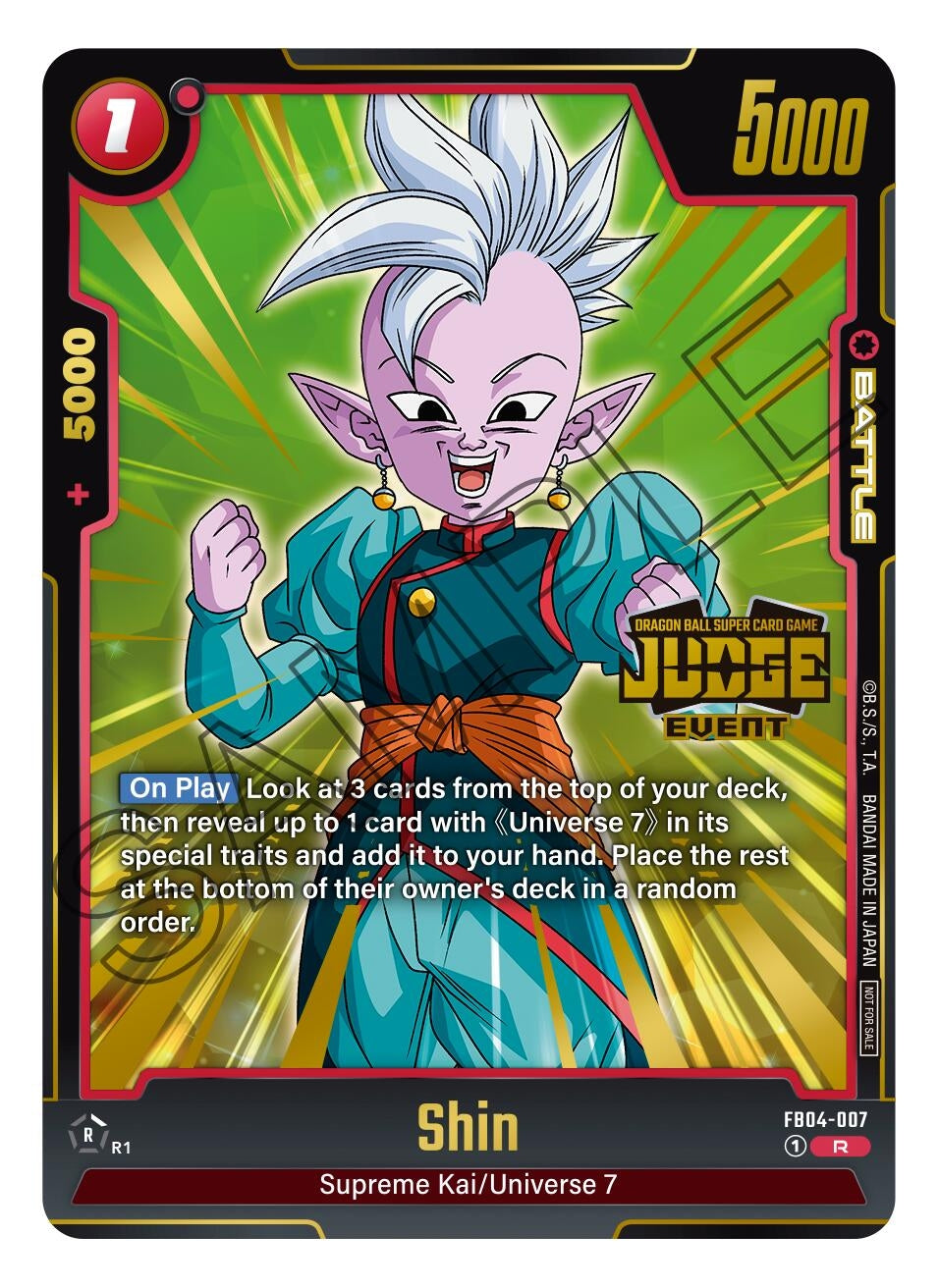 Image for Shin (Judge Pack (Event Judge) 03) (FB04-007) [Tournament and Championship Promos] - Dragon Ball Super: Fusion World