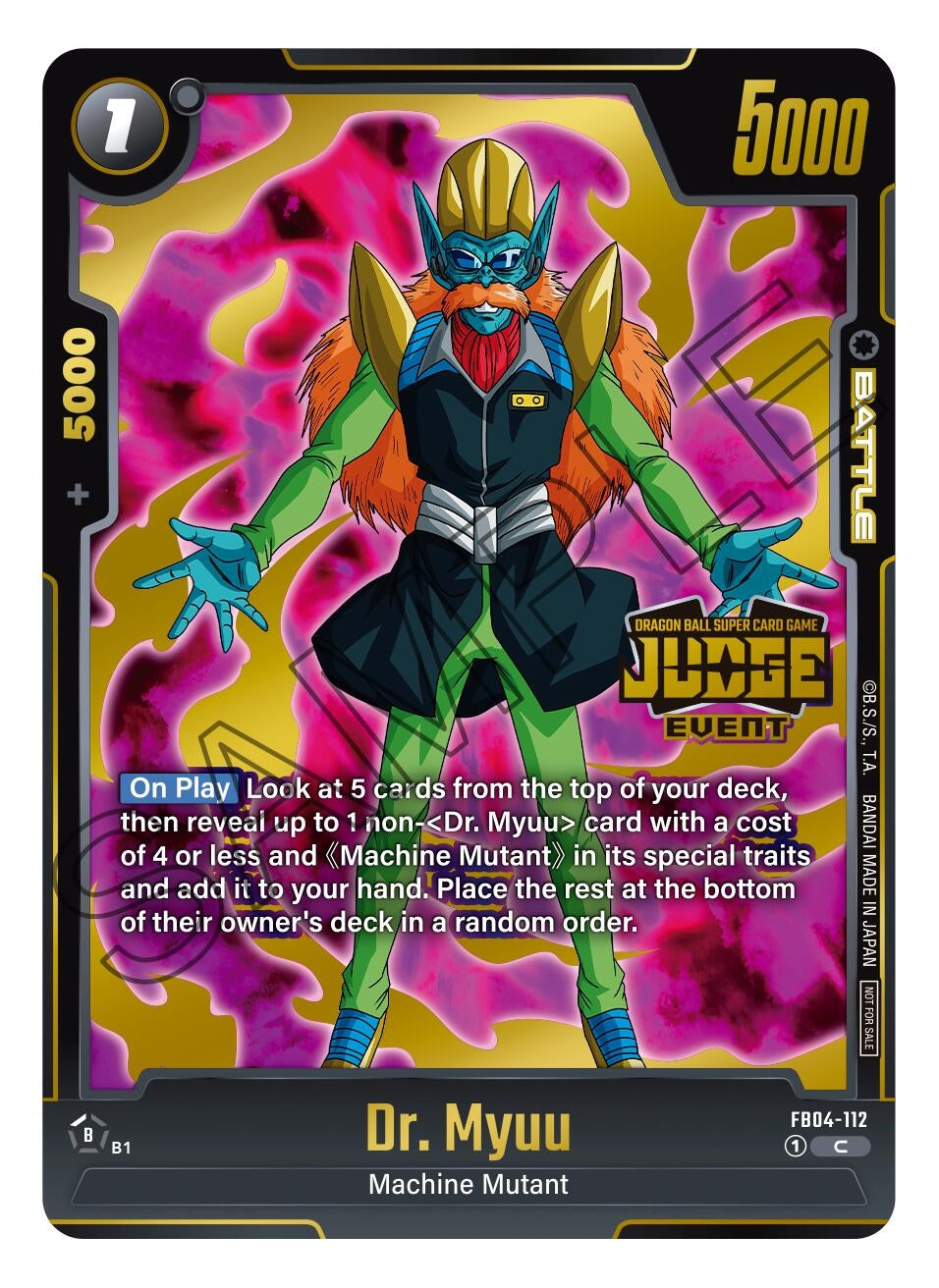 Image for Dr. Myuu (Judge Pack (Event Judge) 03) (FB04-112) [Tournament and Championship Promos] - Dragon Ball Super: Fusion World