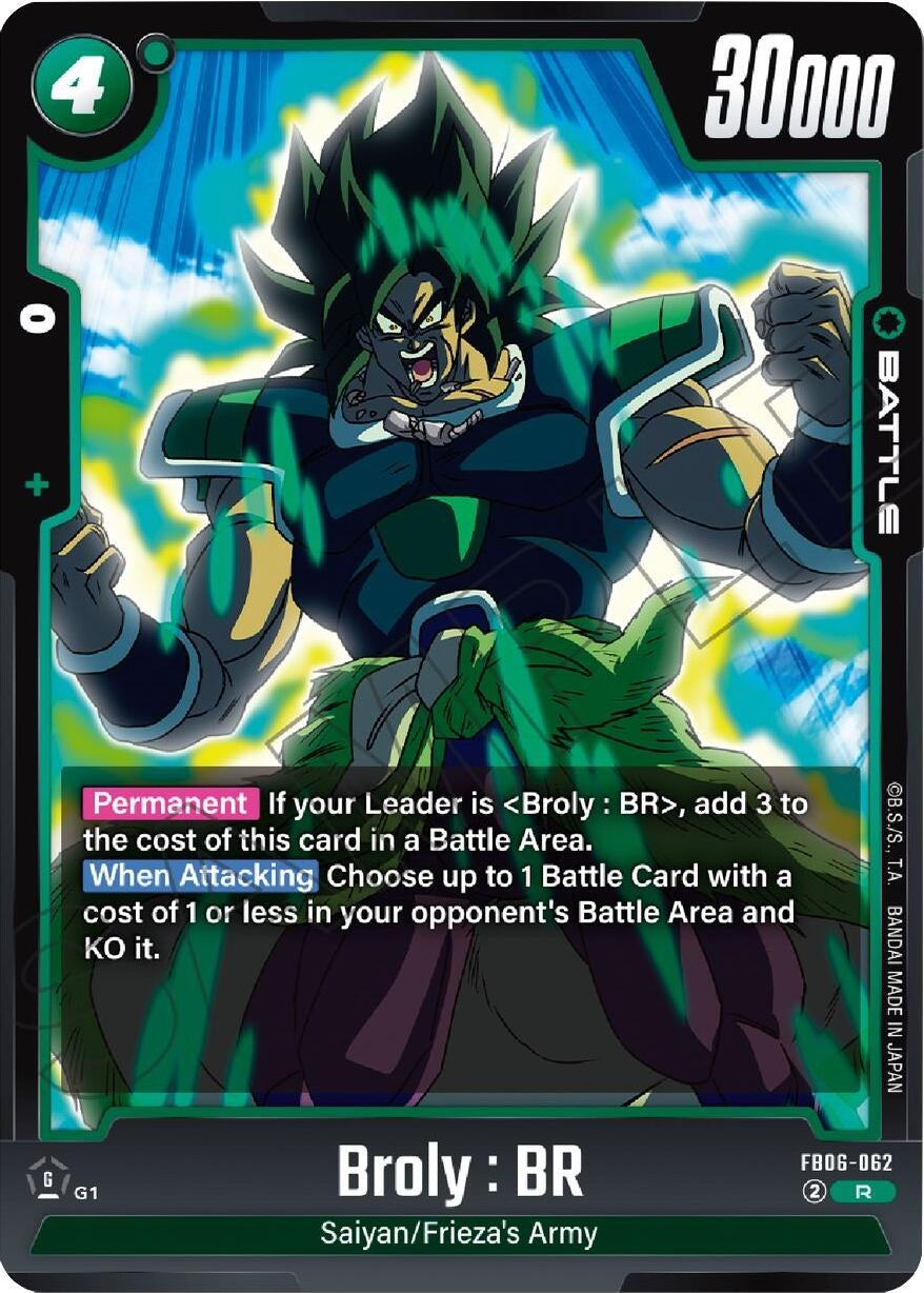 Image for Broly : BR - FB06-062 (FB06-062) (FB06) - Dragon Ball Super: Fusion World