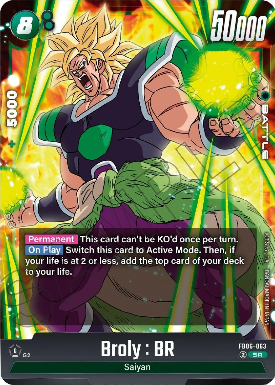 Image for Broly : BR - FB06-063 (FB06-063) (FB06) - Dragon Ball Super: Fusion World