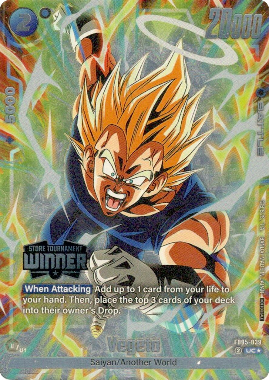 Image for Vegeta (Tournament Pack -Winner- 06) (FB05-039) [Tournament and Championship Promos] - Dragon Ball Super: Fusion World