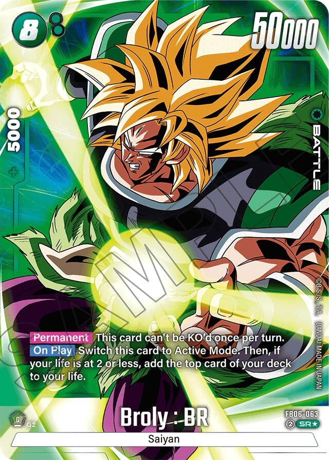 Image for Broly : BR - FB06-063 (Alternate Art) (FB06-063) (FB06) - Dragon Ball Super: Fusion World