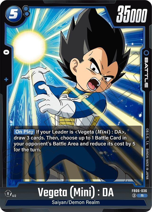 Image for Vegeta (Mini) : DA - FB06-036 (FB06-036) (FB06) - Dragon Ball Super: Fusion World