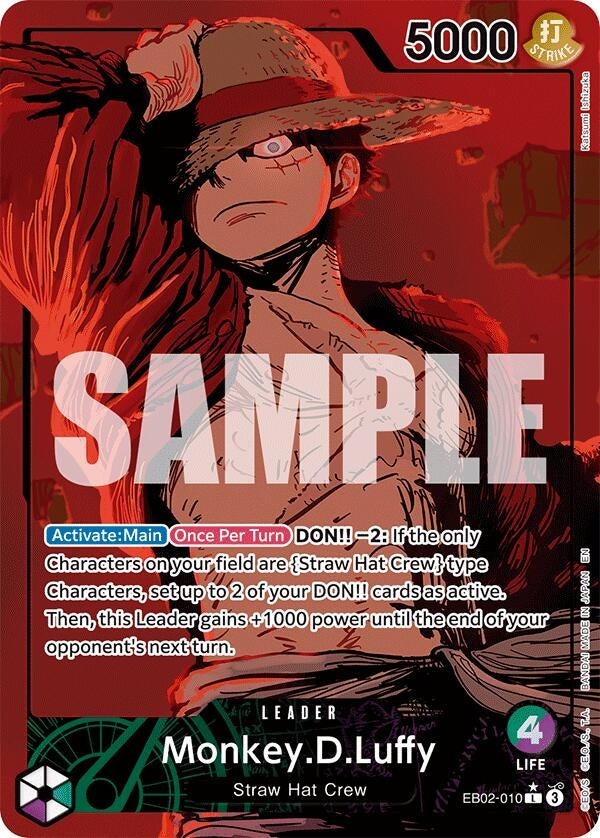 Image for Monkey.D.Luffy (010) (Alternate Art) (EB02-010) (EB-02) - One Piece Card Game