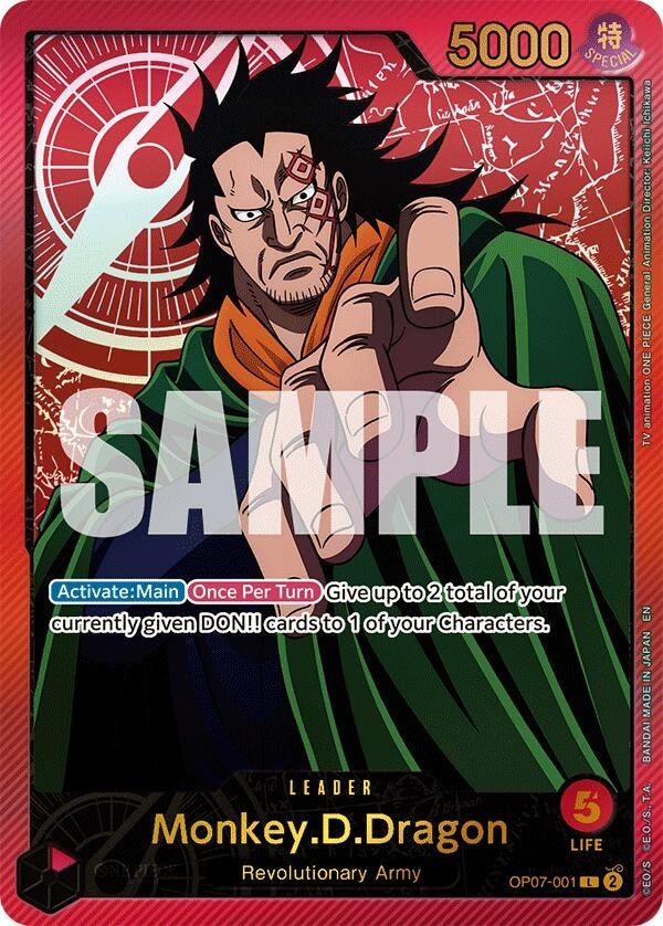 Image for Monkey.D.Dragon (SPR) (OP07-001) (EB-02) - One Piece Card Game
