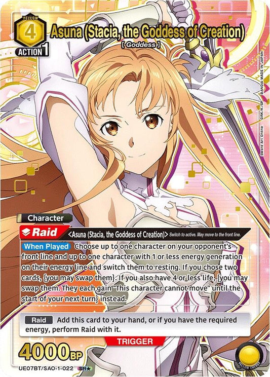 Asuna (Stacia, the Goddess of Creation) (022) (SR*) (UE07BT/SAO-1-022) (UE07BT)