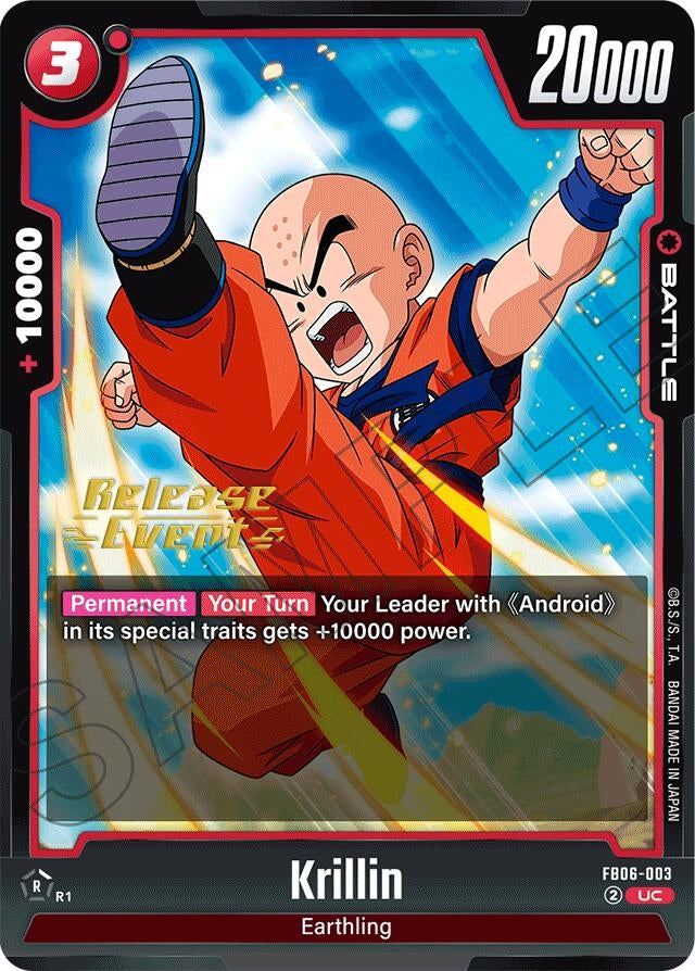 Image for Krillin - FB06-003 (FB06-003) [Rivals Clash Release Event Cards] - Dragon Ball Super: Fusion World