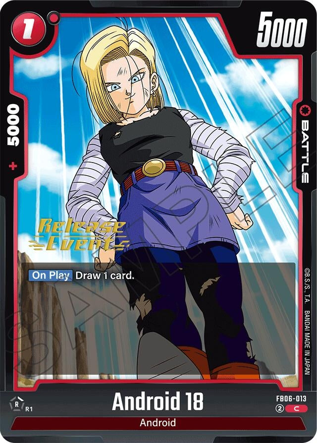 Image for Android 18 - FB06-013 (FB06-013) [Rivals Clash Release Event Cards] - Dragon Ball Super: Fusion World